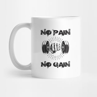 No pain no gain - Crazy gains - Nothing beats the feeling of power that weightlifting, powerlifting and strength training it gives us! A beautiful vintage design representing body positivity! Mug